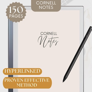 Cornell Notes for Remarkable 2 Templates & Supernote A5x A6x | Beige ...