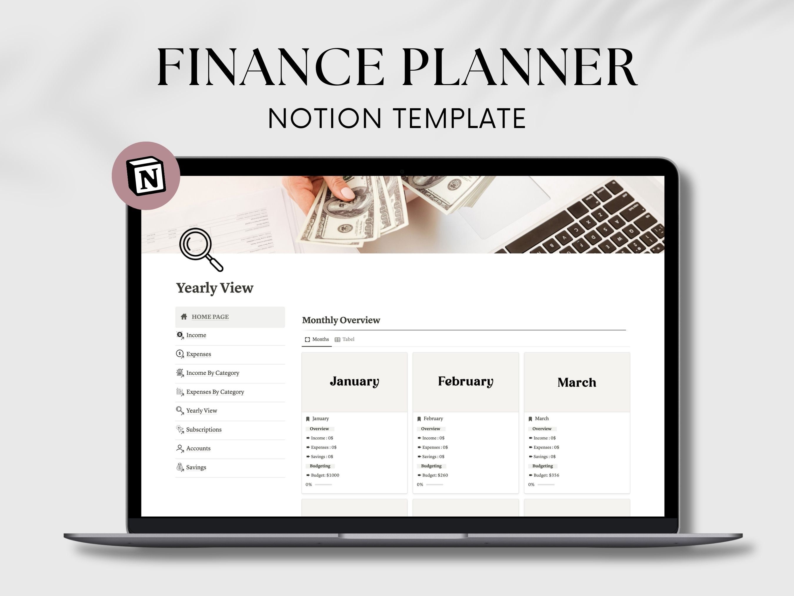 Digital Budgeting Notion Template Organized Personal Finance Dashboard Digital Budgeting Notion Template Organized Personal Finance Dashboard