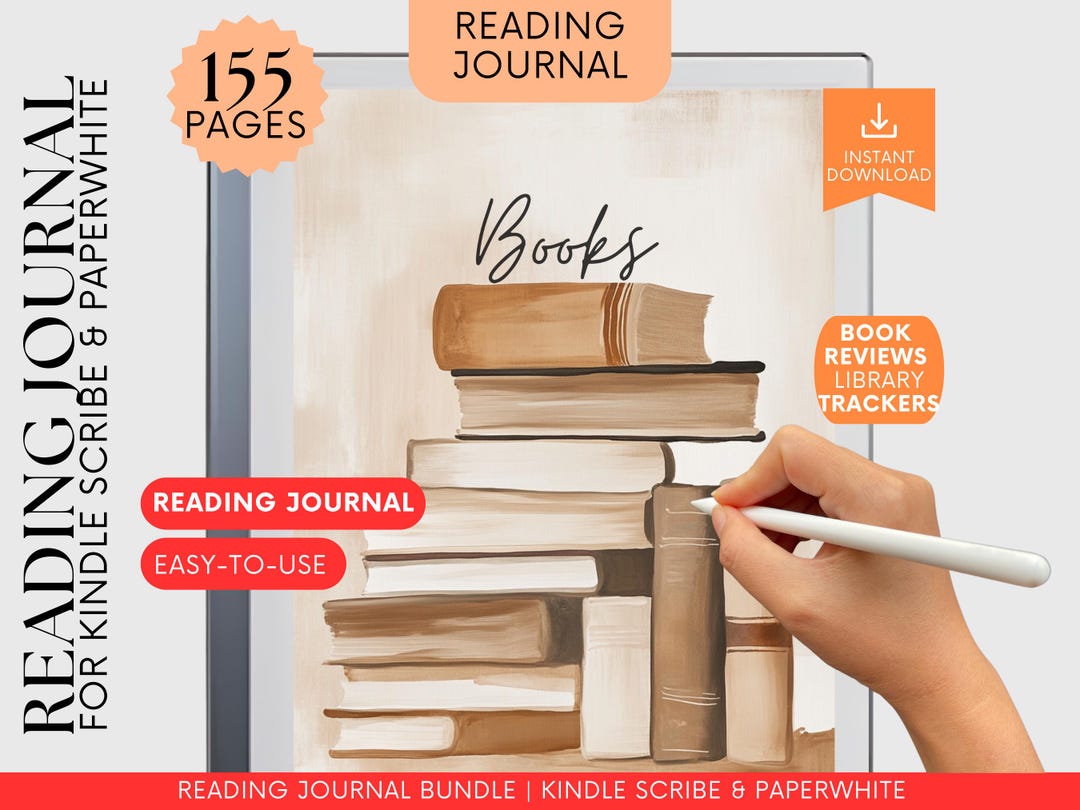 Reading Journal Kindle Scribe & Kindle Paperwhite Templates ...