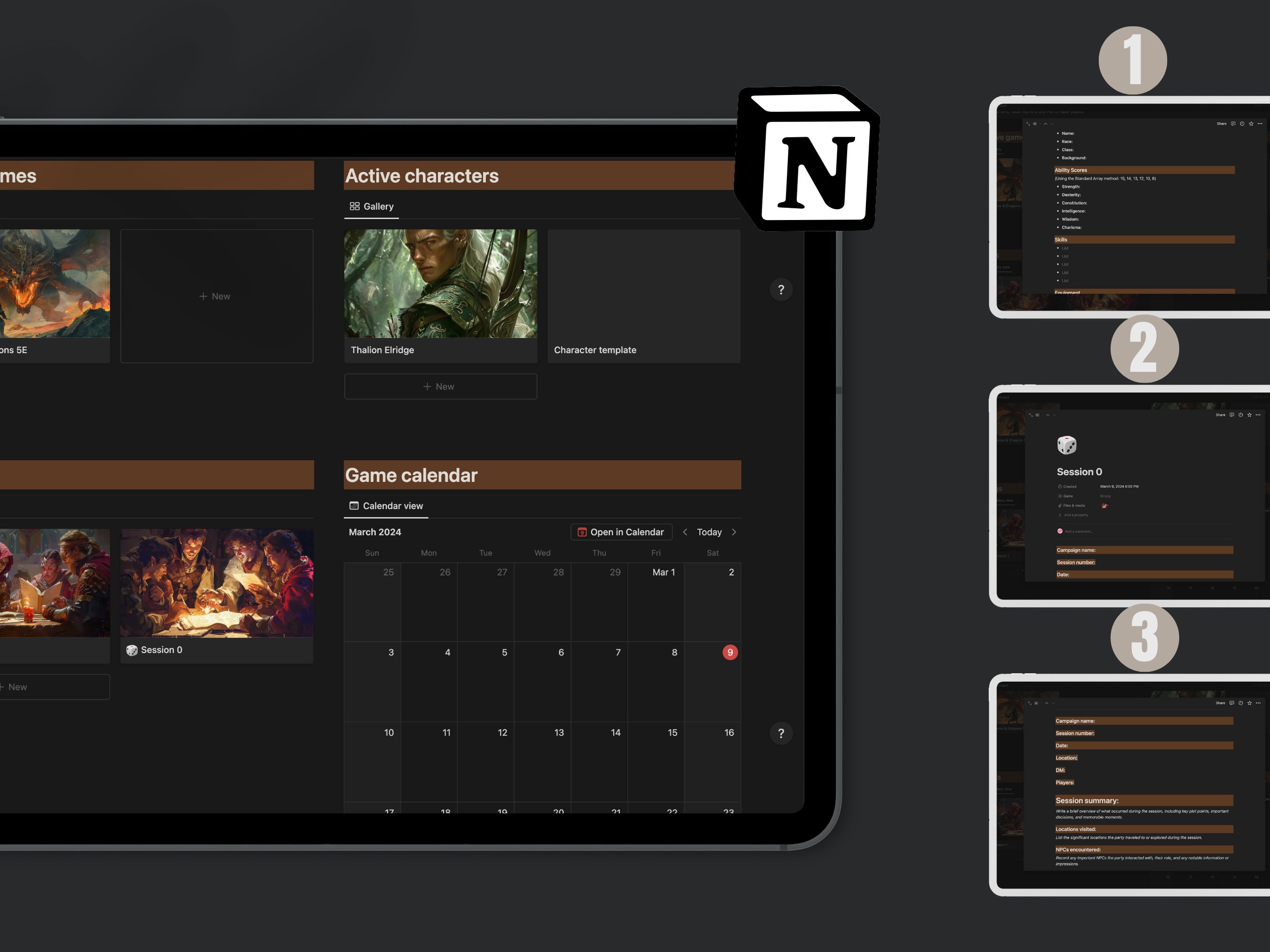 Dnd 5e Notion Template, Dnd Character Sheet Notion Dashboard, Digital Dnd 5e Notion Template, Dnd Character Sheet Notion Dashboard, Digital