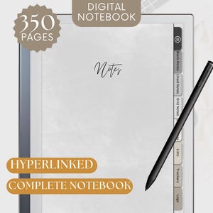 For Supernote Notebook Templates | Minimalist Supernote Notebook, Supernote A5x A6x Nomad Planner, Hyperlinked Journal Dot Grid Lined Notes