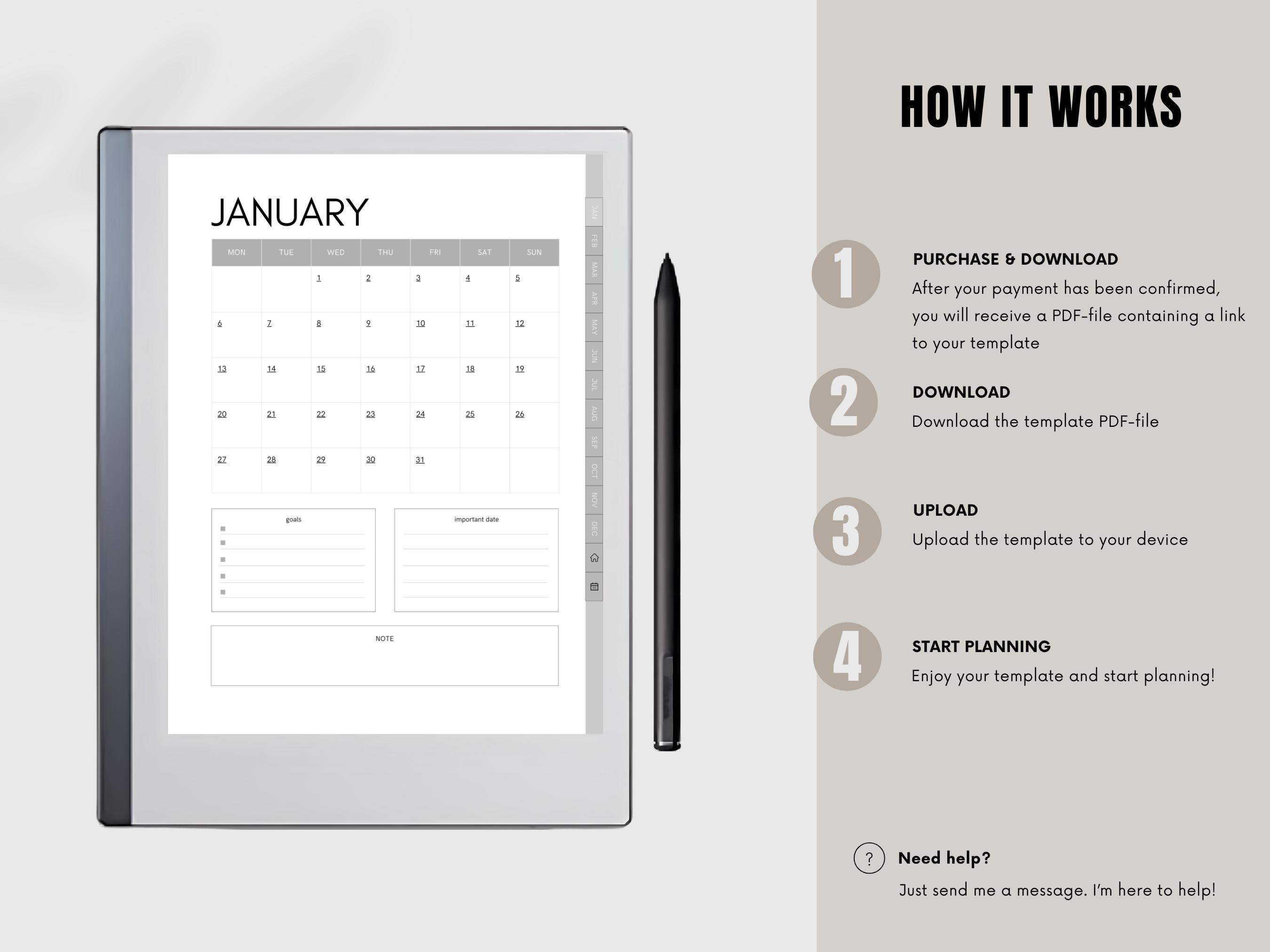 Kindle Fire Daily Planner Organization