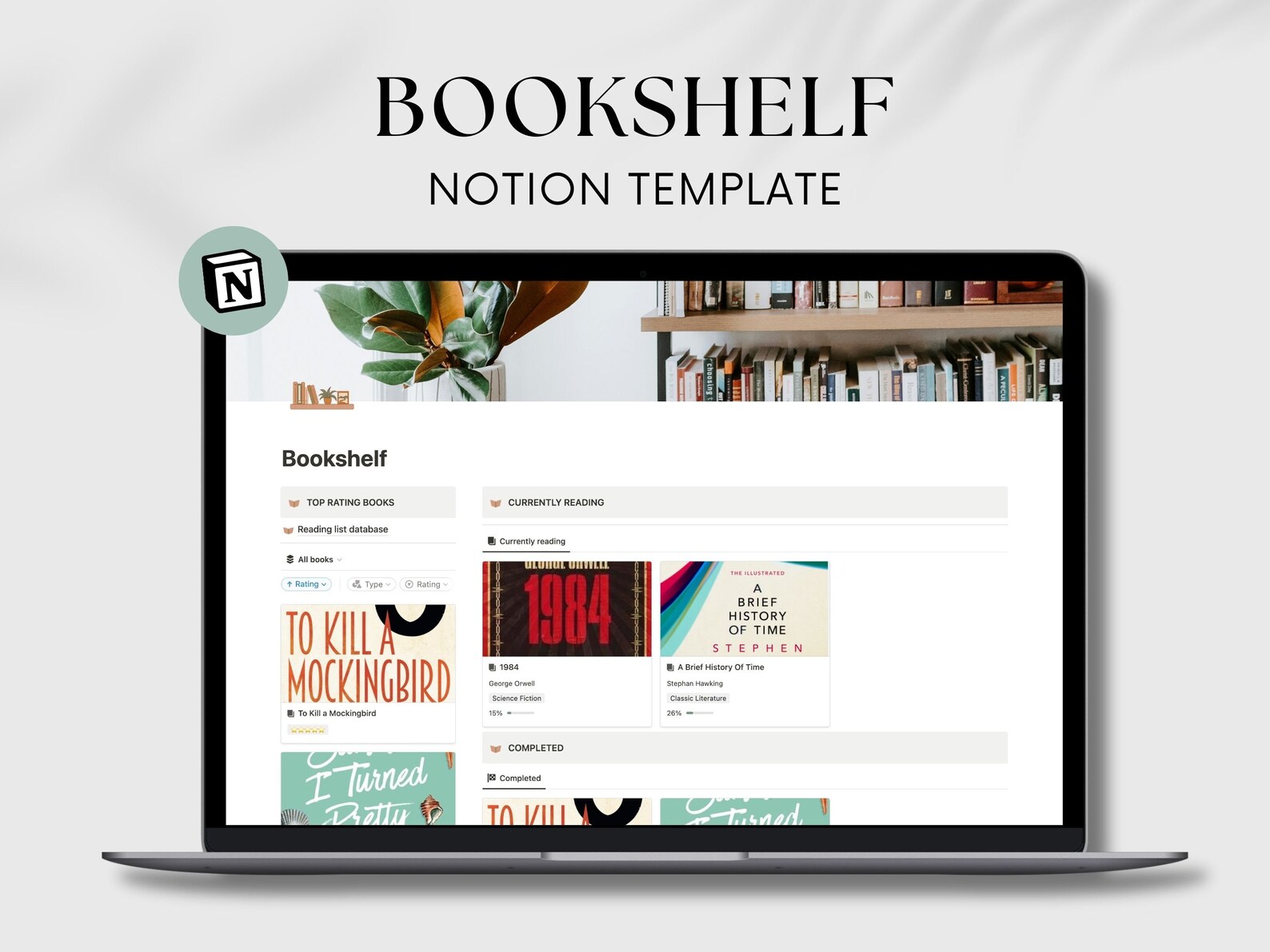 Notion Template Reading Planner, Notion Book Shelf, Aesthetic Digital Notion Template Reading Planner, Notion Book Shelf, Aesthetic Digital