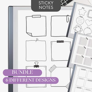 Sticky Notes for Supernote Templates | Minimalistic Supernote A5x A6x Nomad Planner, Supernote Notebook Meeting Brain Dump Notes Journal