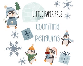 Counting Penguins Christmas Activity for Kids