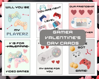 Gamer Valentine's Day Cards For Kids