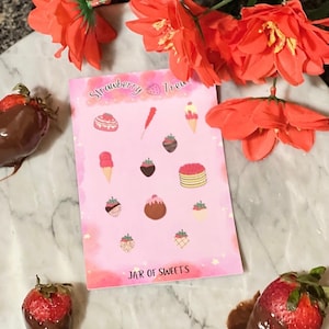 Strawberry treats sticker sheet