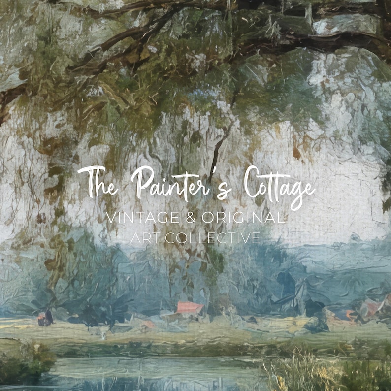 Printable Willow Tree Painting, Calm Nature Decor, Weeping Willow Print Cozy Farmhouse Wall Art, Transformative Teal Prints Digital Download image 8