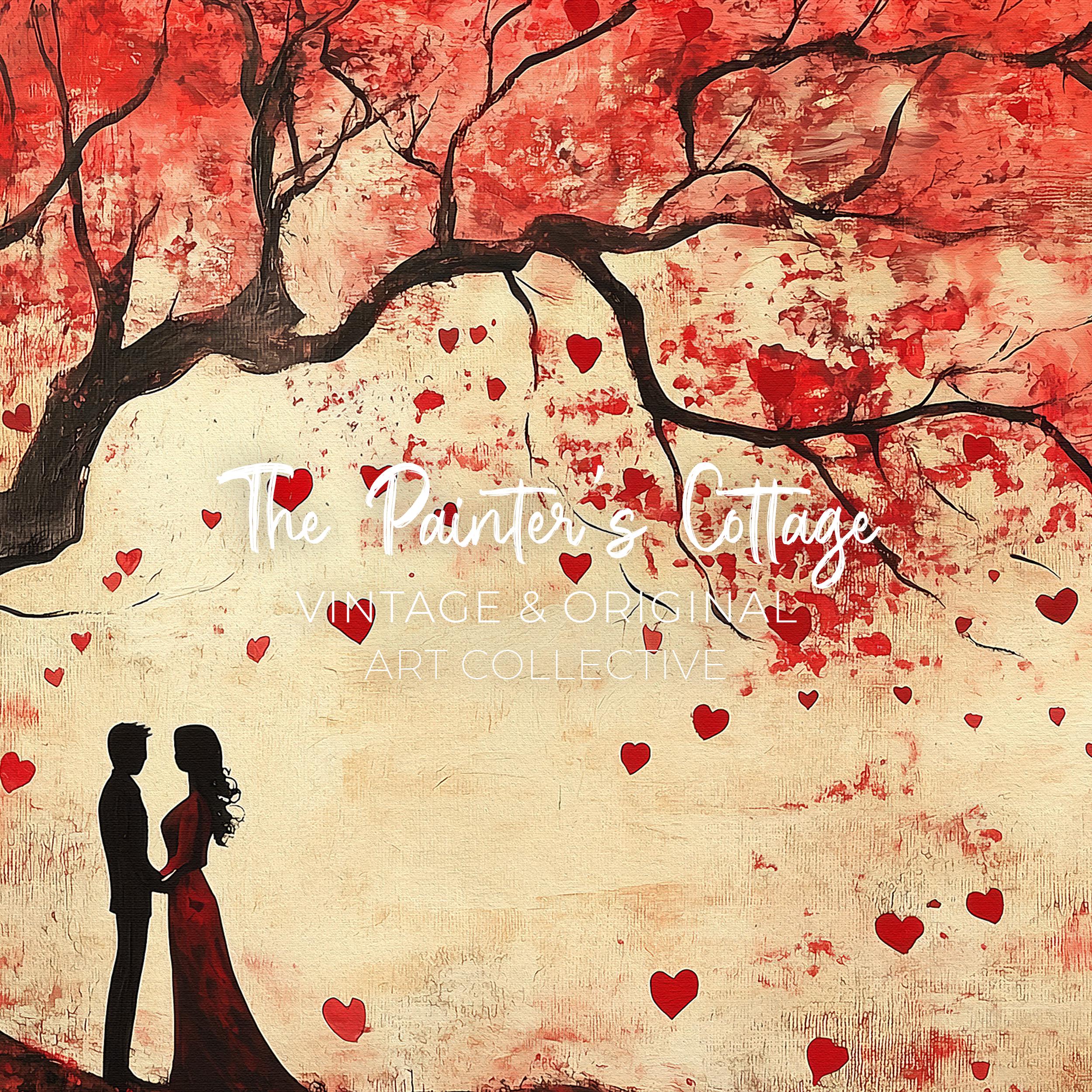 バレンタインフレームテレビアートロマンチック、カップルのための愛の