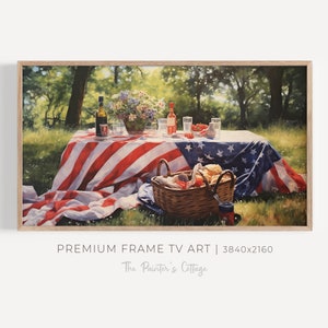 4th of July Samsung Frame TV Art Summer, American Patriotic Art For TV, Independence Day Tv Art, Frame TV Art Fourth of July Digital
