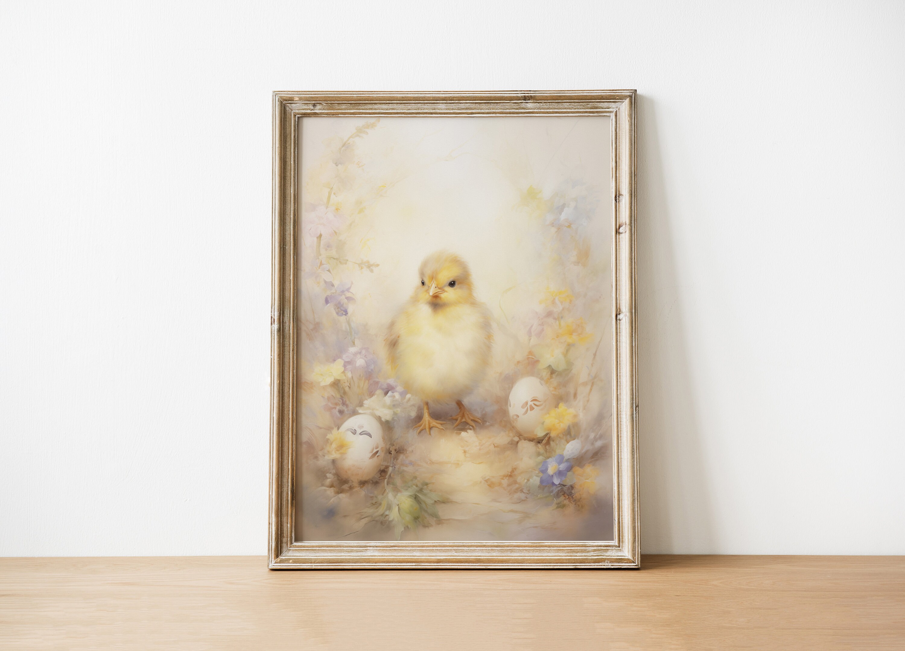 Vintage Easter Wall Art Set of 6, Easter Printables, Vintage Spring