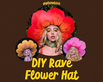 DIY Rave Flower Hat Tutorial