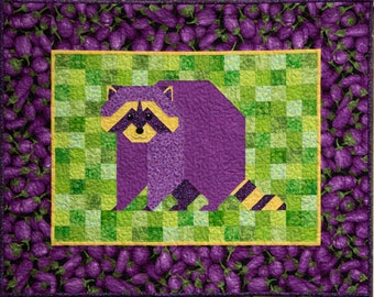 Cedric Raccoon, Quilt Pattern