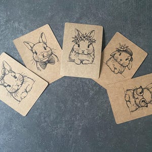 Osterkarten Grußkarte Hase 5er Set
