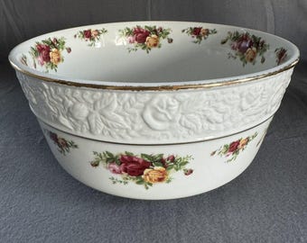 Vintage 2004 Royal Albert Old Country Roses Chintz Cotton Hand