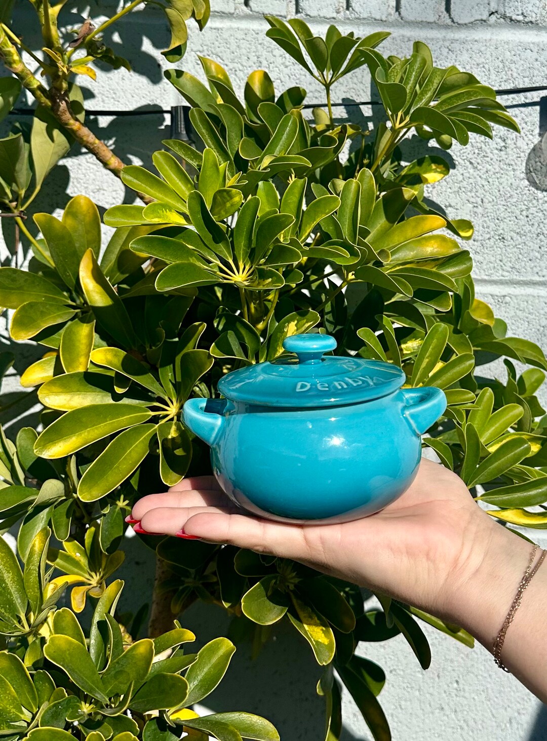 Handmade Vanilla Scented Candle in a Vintage Thrifted Blue Etsy