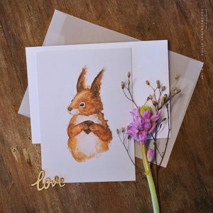 Postkarte Eichhörnchen