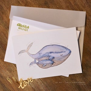Postkarte Wale