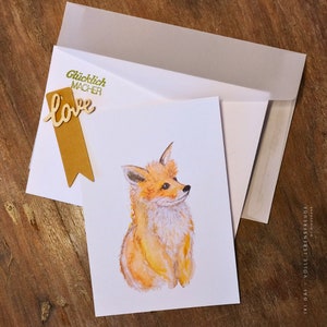 Postkarte Babyfuchs
