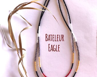 Bateleur Eagle - Collana di perle di vetro da 18&quot;.