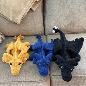 Handmade Fourth Wing Inspired Crochet Dragon, Bookshelf Decor, Onyx Storm, Andarna, Tarin, Crochet Plushie, Booktok Merch