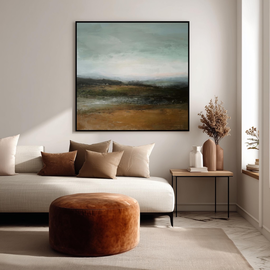 Earth Tone Abstract Landscape Print | Minimalist Wall Art (digital ...
