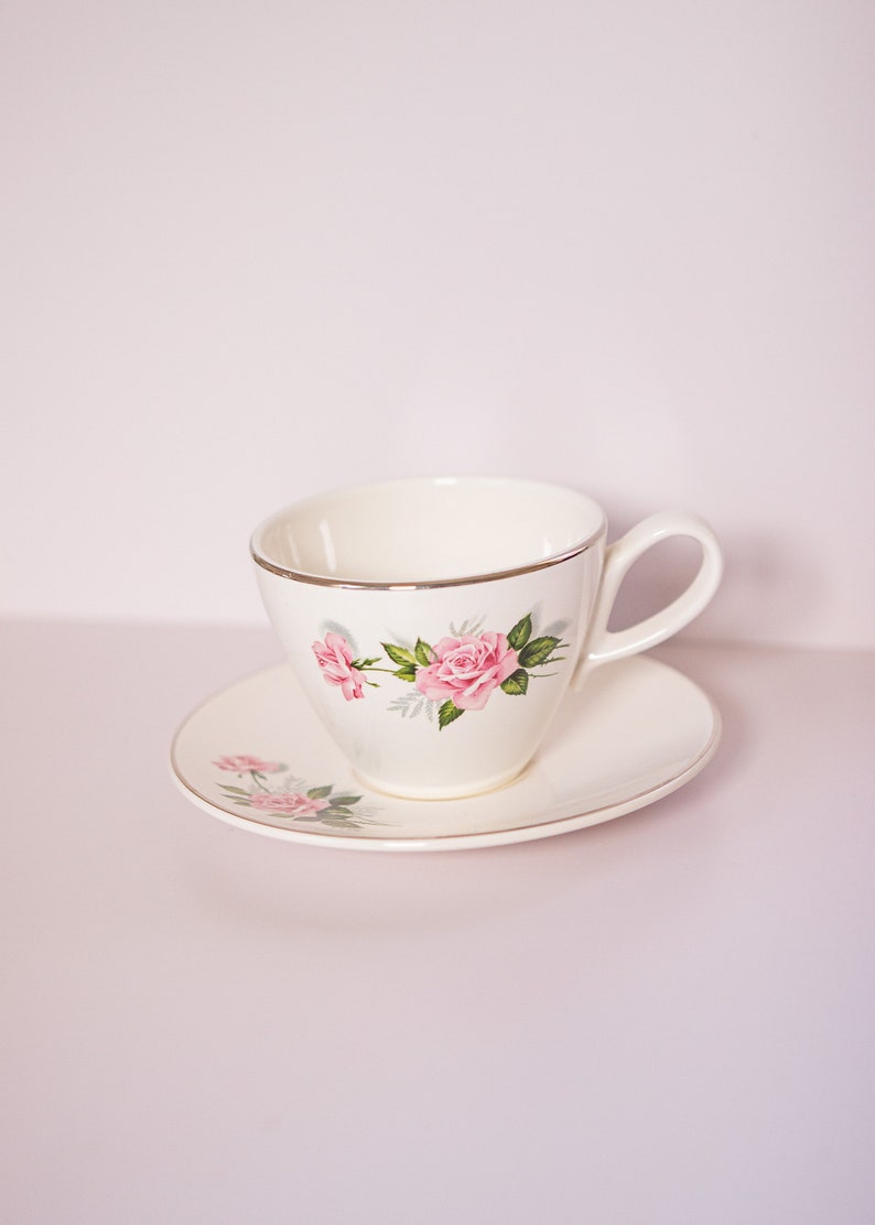 Vintage Rose Cottagecore Tea Cup Set image 2