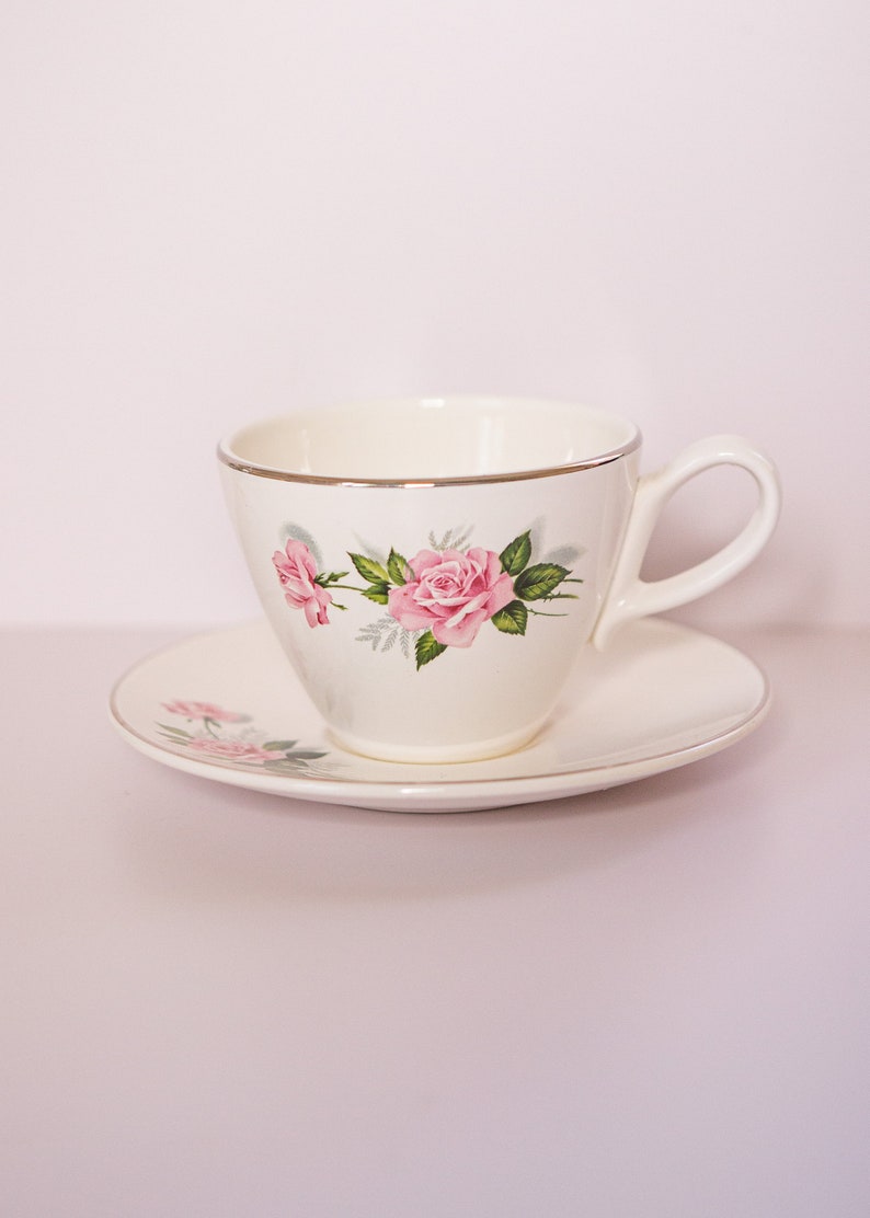 Vintage Rose Cottagecore Tea Cup Set image 4