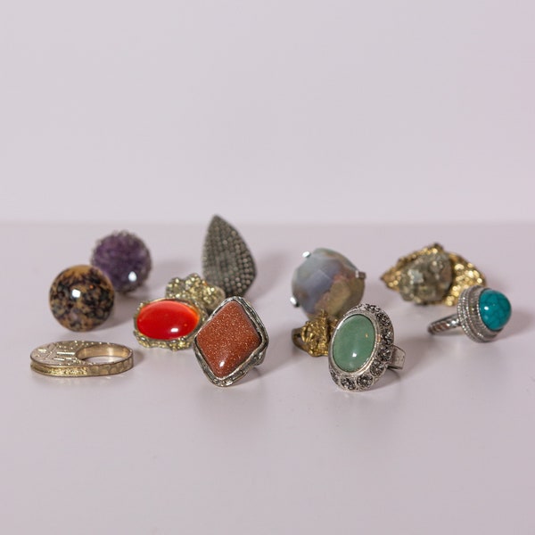 Mixed Vintage and Pre-Loved Rings Lot - 11 total