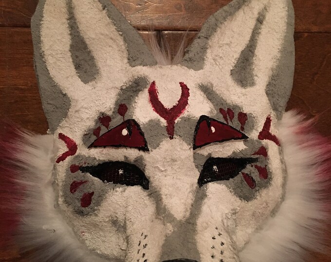 Arctic Kitsune Wolf Mask Etsy