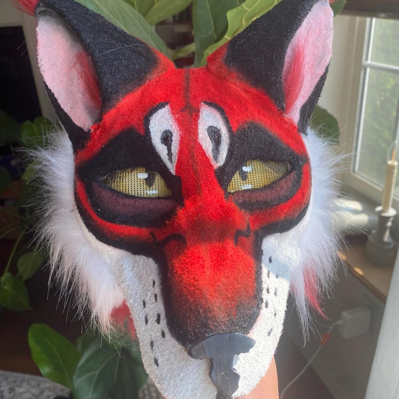 Red Fox Therian Mask Etsy Red Fox Therian Mask Etsy