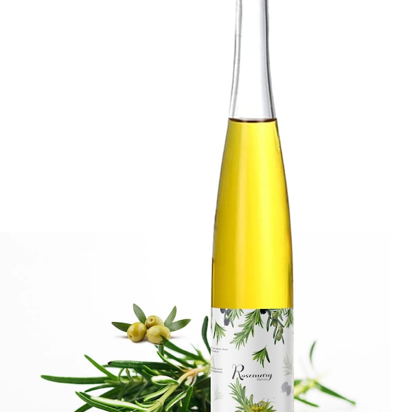 Organic Rosemary Olive Oil | Cold Pressed, Extra Virgin, 12 oz | Premium Infusion for Culinary Delight and Health Benefits