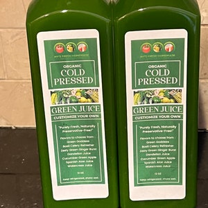 Fresh Organic Cold Pressed 7-Day Green Juice Cleanse. 21 bottles 7 different flavors.