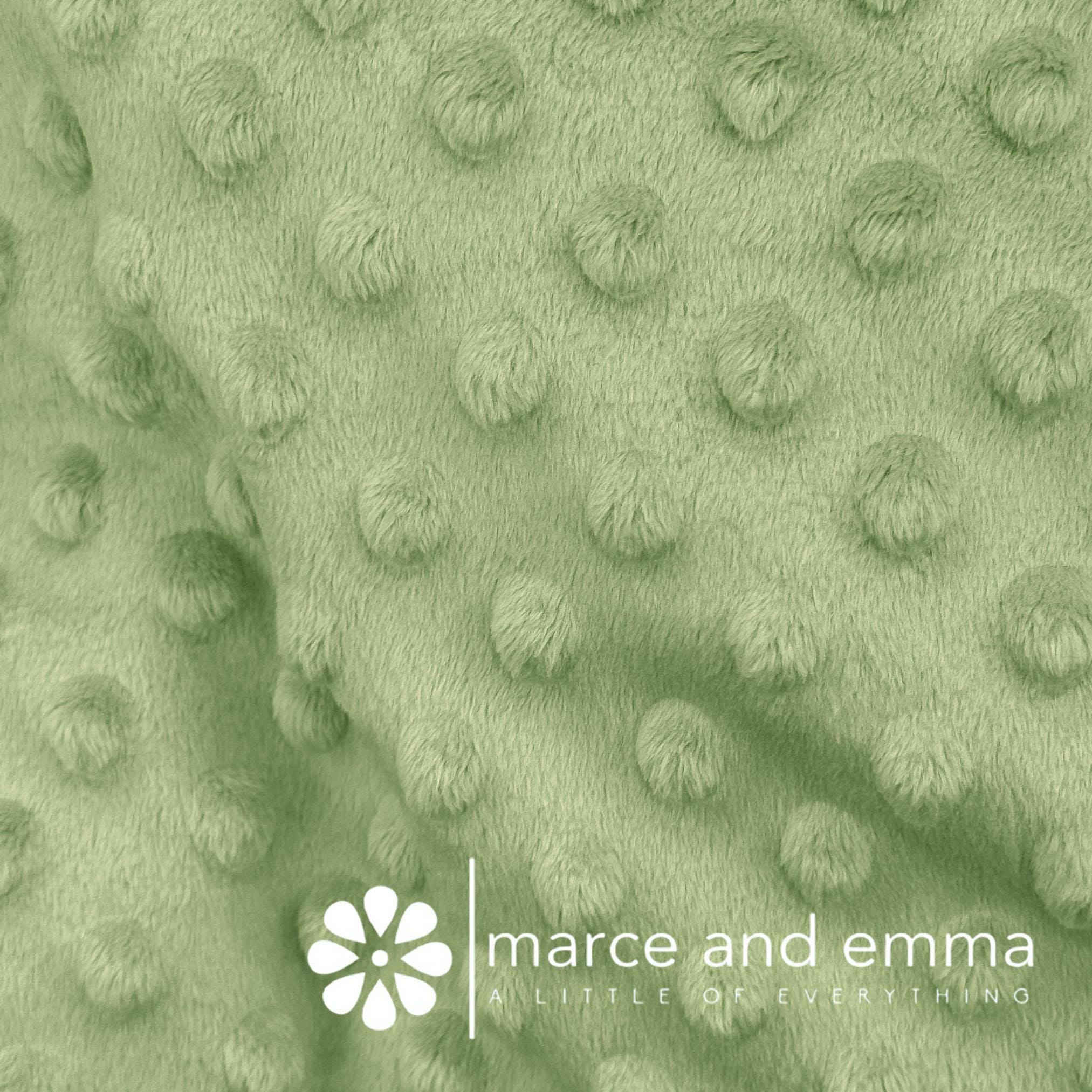 Sage Dot Minky Fabric by the Yard Smooth Minkie Fabric for Baby Blanket Dimple Soft Fur Minky for Crafts Stuffed Toy Minky Polkadot Fabric
