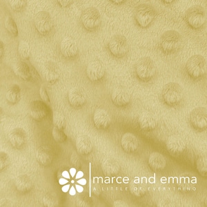 Pale Yellow Dot Minky Fabric by the Yard Smooth Minkie Fabric for Baby Blanket Dimple Soft Fur Minky for Crafts Stuffed Toy Polkadot Fabric