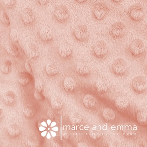 Blush Dot Minky Fabric by the Yard Smooth Minkie Fabric for Baby Blanket Dimple Soft Fur Minky for Crafts Stuffed Toy Minky Polkadot Fabric