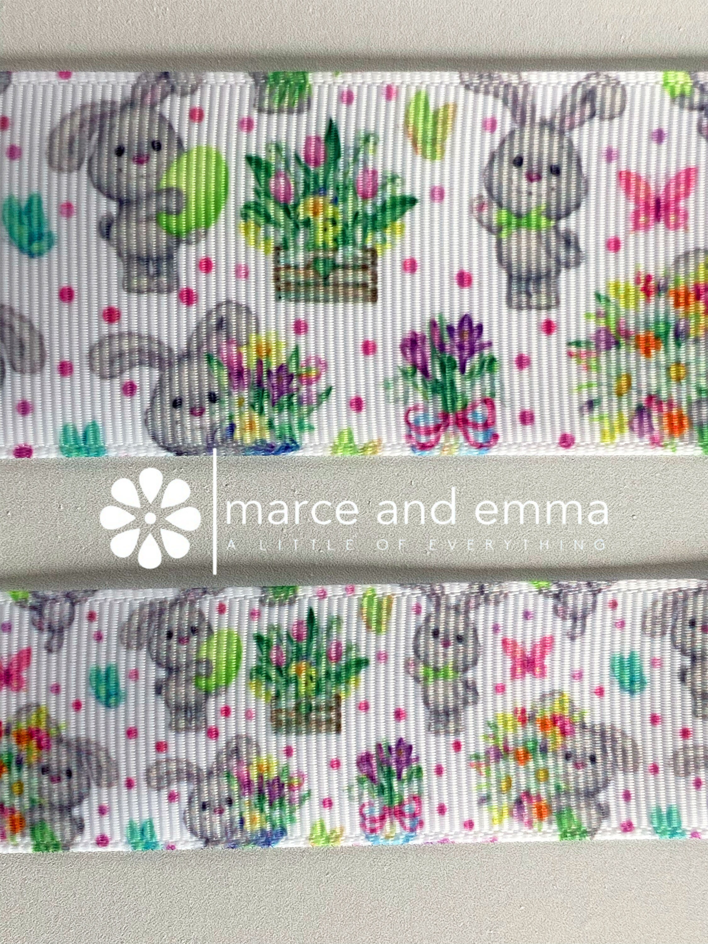 5 Yards Bunny Easter Ribbon Rabbit Ribbon Spring Bow Ribbon Wreath Bow ...