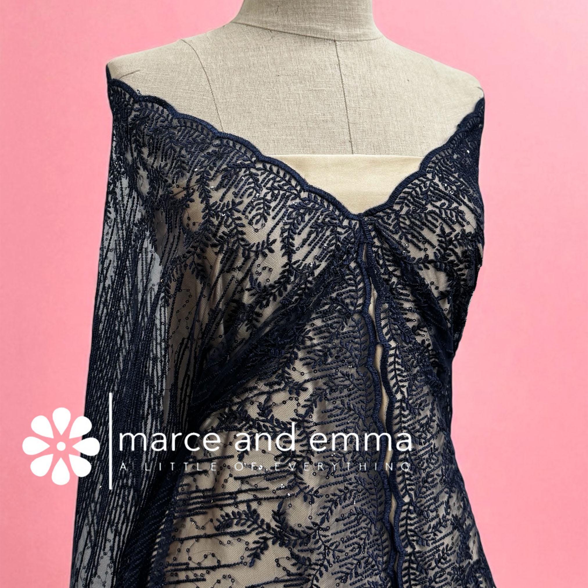 Navy Overlay Dress