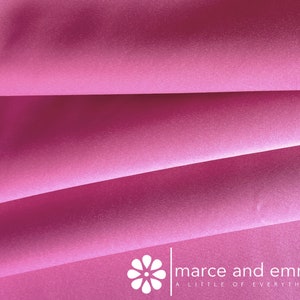 Hot Pink Smooth Bridal Satin by the Yard Dull Satin Bridal Dress Matte Satin for Gowns Peau De Soie Duchess Satin Non Shinny Satin Fabric