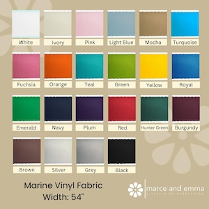 Marine Vinyl Fabric Sold by the Yard for Boat Seat Cover Faux Leather Material Canvas Backed Waterproof Trim Interior Design Jewelry Crafts