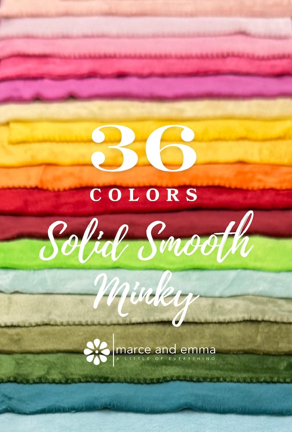 Soft Plush Minky Fabric By The Yard Sewing Project Baby Blanket Making Supply Craft Supply Multiple Colors Available Stuffed Toy Costume Art