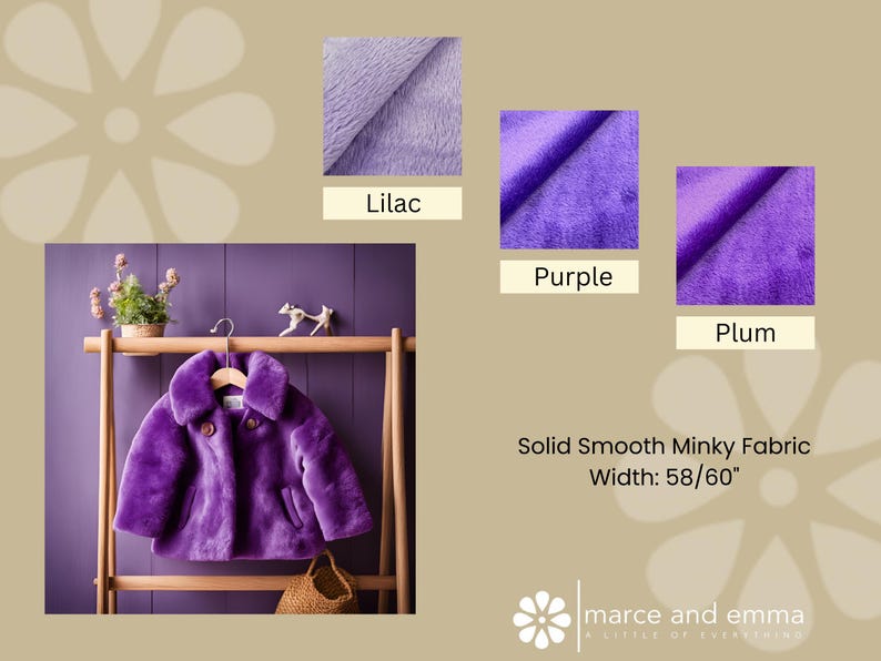 Soft Fur Minky for Crafts Stuffed Toy Minky Fabric Handmade Blanket Fabric