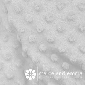 White Dot Minky Fabric by the Yard Smooth Minkie Fabric for Baby Blanket Dimple Soft Fur Minky for Crafts Stuffed Toy Minky Polkadot Fabric