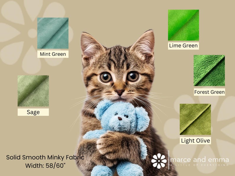 Soft Fur Minky for Crafts Stuffed Toy Minky Fabric Handmade Blanket Fabric