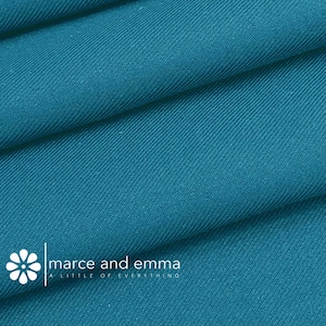 Teal Gabardine Fabric for Suit Polyester Gabardine by the Yard Teal Fabric for Pants Gabardin for Uniform Fabric Napkin Material Overcoat