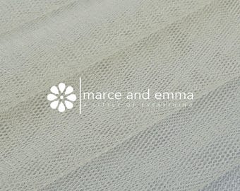 Cream Bridal Veil Fabric English Net Soft Sheer Sold by the Yard Mesh Tulle for Draping Wedding Gown Overlay Netting Costume Party Decor