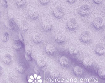 Lilac Dot Minky Fabric by the Yard Smooth Minkie Fabric for Baby Blanket Dimple Soft Fur Minky for Crafts Stuffed Toy Minky Polkadot Fabric