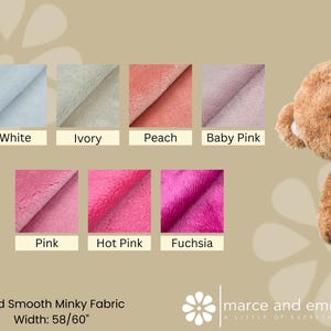 Soft Fur Minky for Crafts Stuffed Toy Minky Fabric Handmade Blanket Fabric