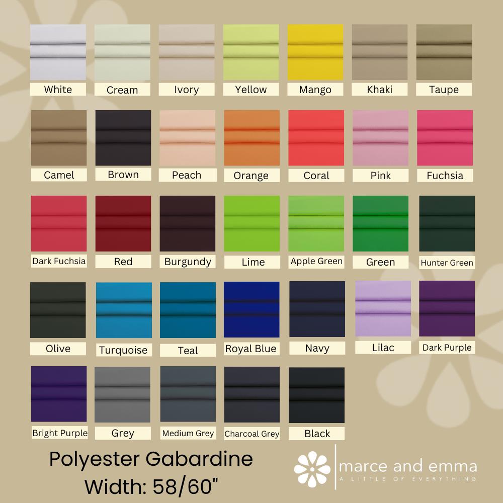 Gabardine Fabric for Suits Polyester Gabardine by the Yard Fabric for Pants Gabardine for Uniforms Fabric for Napkins Material Overcoats