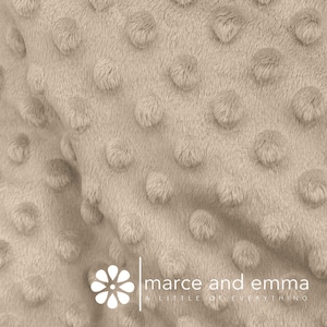Oatmeal Dot Minky Fabric by the Yard Smooth Minkie Fabric for Baby Blanket Dimple Soft Fur Minky for Craft Stuffed Toy Minky Polkadot Fabric